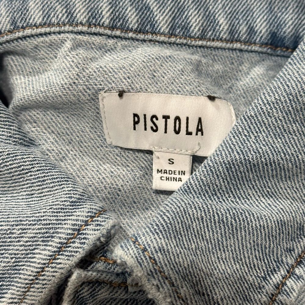 Pistola Women's NINA Long Sleeve Blue Jean Mini Denim Dress Size Small - Picture 6 of 8